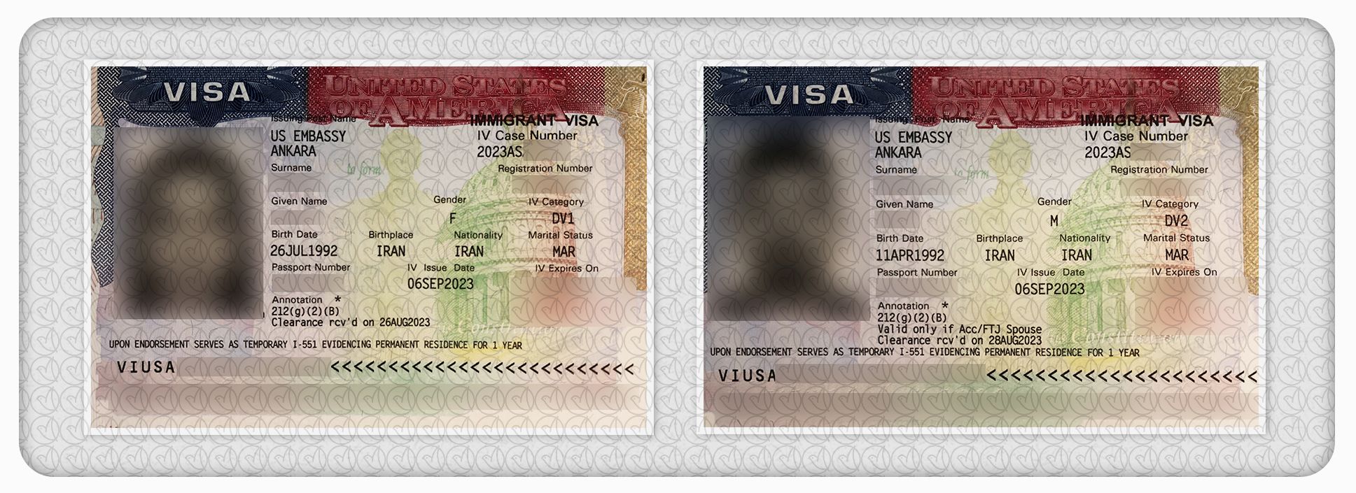ثبت نام کننده محترم ایرانیان لاتاری که ویزای آمریکا را اخذ کردند
