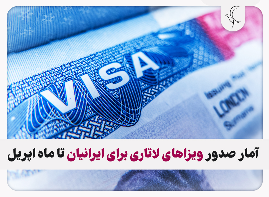 آمار صدور ویزاهای لاتاری برای ایرانیان تا ماه آوریل